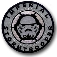 NeatPatch Gray Imperial Stormtrooper Patch Embroidered Iron on Logo Boba Fett Mandalorian Crest Aemor Bounty Hunter Jedi Order Assault Walker ATAT at-at R2D2 R2-D2 Rebel Alliance Galactic Republic