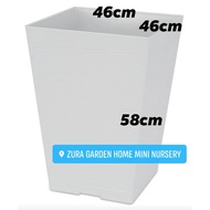 2pcs FELTON SQUARE FLOWER POT FBL2516 WHITE GREY BLACK | LARGE/ FREE 2GIFT/ pasu bunga saiz besar ti