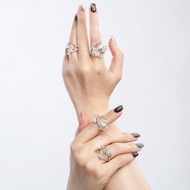 925純銀|交織滾邊蘭花天蠍座戒指 SLOr34