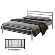 Furniture Living Queen size Metal Bedframe (Black/Silver) Add-On Mattress available