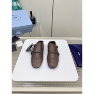 Prada-Inspired Ladies Flat Shoes with 2 Buckles