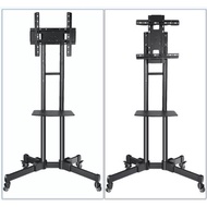 Rotate TV stand up to 58 inch vertical and horizontal portrait landscape mounting with wheels best p