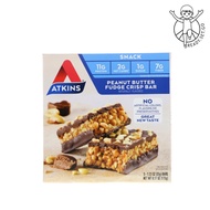 [Atkins] Snack, Peanut Butter Fudge Crisp Bar, 5 Bars, 1.2 oz (35 g) Each