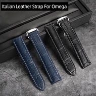 Genuine Leather Strap For Omega Seamaster 300 150 Speedmaster 007 AT150 Brown Man Watchband 19mm 20mm 21mm