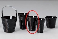 kbu3-341-27-643 Shochu Cup Modern Black Hand-folded Tumbler [3.1 x 4.1 inches (8 x 10.5 cm), 9.2 fl 