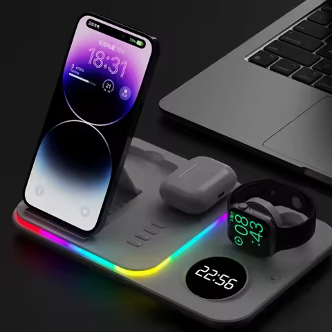 5 in 1 Wireless Charger For Apple Watch iPhone,Fast Charging Dock Station For Samsung Galaxy Phones 
