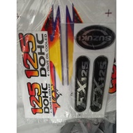 Super beautiful Suzuki FX 125 embossed sticker set