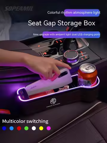 MG ZS HS ES5 MG4 EV Electric S5 EV MG3 MG5 MG6 MG7 ONE EZS Car Seat Crevice Storage Box USB Charging