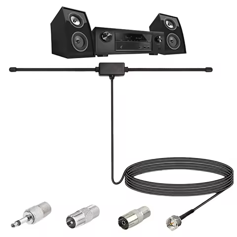 Universal Car Stereo AM FM Dipole Antenna Hidden Adhesive Mount AM FM Radio Antenna FM Radio Antenna