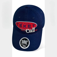 Korean colourblock letter Teket baseball cap, unisex, soft top, deep fit, pure cotton, hip-hop snapb