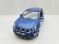 全新盒裝1:36福斯GOLF GTI 消光藍色 合金收藏兒童禮物擺件玩具 比例模型交通模型車迴力車