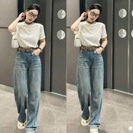 BLee - B3242 strange blue straight-leg jeans, full size (S-2XL) available in 2 sizes 95cm-103cm