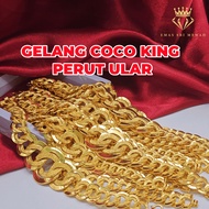 Gelang Tangan Coco King Perut Ular Emas 916 / / 100% Original Emas 916 / Rantai Tangan Emas 916