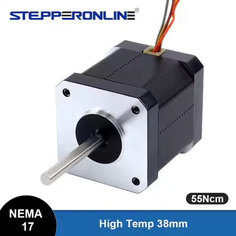 STEPPERONLINE Nema 17 High Temp Stepper Motor 38mm Φ5mm D-cut Shaft 55Ncm 42 Step Motor Insulation C