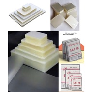 Plastic Laminating Paper size A3-A4-A5-A6-B6-B7-CMT-CCCD all sizes 45mic-55mic-80mic-125mic 100 shee
