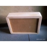 Wooden photo frame. Acrylic corner blunt size 22.5x22.5x7cm