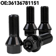 4PCS Black Steel Car Wheel Lug Bolts Nut Parts For BMW 2/4/5/6/7 Series X1 X3 X5 X6 E71 F20 F25 528i