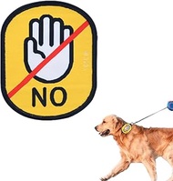 AOEVUIR 1 x dog ID tags, dog patch, non-petting, pet, social identification sticker, dog collar, war