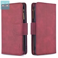 For Xiaomi Redmi 7/7A/8/8A/Redmi Note 7/7Pro/8/8Pro/8T/K20/K20 Pro/Mi Note 10/Note 10 Pro/Mi CC9 Pro Leather Zipper Wallet Case Magnetic Detachable 2 in 1 Back Cover with Stand Card Slots Casing