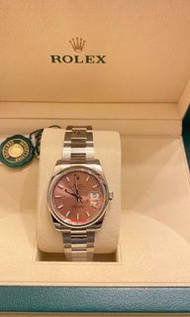 全新Rolex Date 34  115200 粉紅 (已停產)