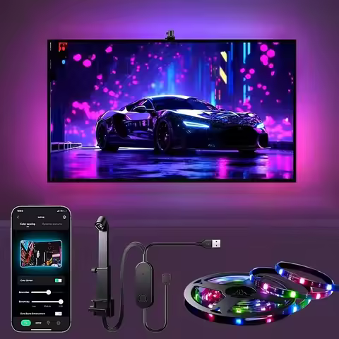 Tv Led Backlight 5V Usb Rgbic Smart Sync Tv Ambilight With Camera 3.8 5M Tv Color Synchronization Ap