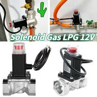 LPG Gas Solenoid DN15 1/2" 9V 12V DC Aluminum Protector Automatic Gas Safety Valve