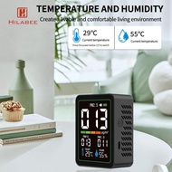 [UsusexaMY] Temperature Humidity Monitor, Multifunctional Indoor Air Quality Monitor, 5 in 1 Portabl