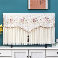 【In Stock】32-85 Inch Lace TV Cover | Polyester Double-Layer Floral Print | No Need to Remove Dust Pr