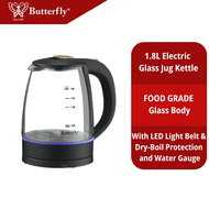 Butterfly 1.8L Electric Glass Jug Kettle - BJK-3118G