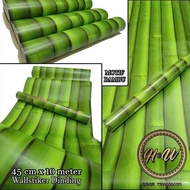 Walpaper Dinding Bambu Batang Murah / Wallpaper Stiker Dinding Kamar Tidur Cewe Murah / Anti Air Bah