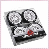 R 4pcs Rubber Tire Wheel Tyre Hex for TT01 TT01E TT02 XV01 XV02 PTG-2 1/10 RC RaceCar Upgrade Parts