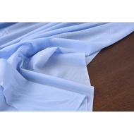 Hubu Shop Summer Shirt Fabric - Light Blue Silk-Cotton Blend, 1.4m Wide, 37 Yuan per Meter