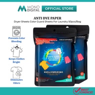 COLOR ABSORBER SHEETS FOR LAUNDRY 50PCS ANTI-DYE COLOR CATCHER PAPER FOR WASHING MACHINE FABRIC GUAR