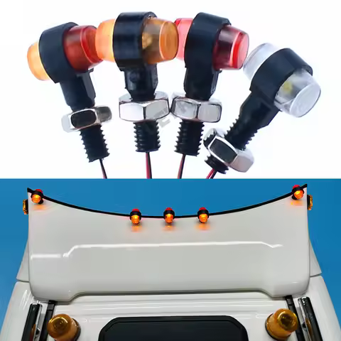 LED Position Light White Yellow Red Two Colors Decorative Lamp for 1/14 Tamiya RC Truck SCANIA 770S 