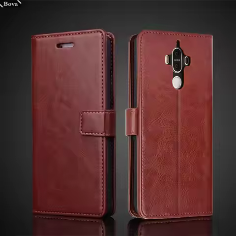 Card Holder Cover Case for Huawei Ascend Mate 9 Pu Leather Flip Cover Retro Wallet Case Huawei Mate 