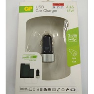GP 3.4A 18W Usb Car Charger (2.4A + 1.0A)
