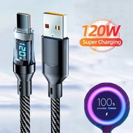 120W USB To Type C Data Charger Cable With Watt Power Meter Display Universal Smartphone Laptop Brai