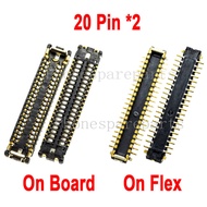 2 Pcs 40Pin FPC On LCD Display Screen Flex Cable Connector For Samsung A04 A045 A05 A055 Clip Plug