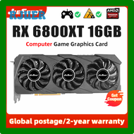 RJUER Jieshuo RX 6800XT 6800 XT RX6800 NITRO 16GB GPU การ์ดจอเกม Radeon RX6800XT กราฟิกการ์ดและคอมพิวเตอร์เดสก์ท็อปพีซี GAM UJTUY