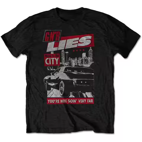 Guns N Roses Move To The City Slim Fit T-shirt High-end Luxury Is for Both Men and Women Top Y2k 202