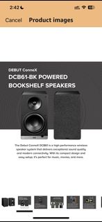 ELAC Debut ConneX 6.5" Powered Bookshelf Speaker, Black - Active System with Dolby Digital Support -