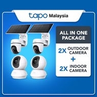 【Tapo CCTV Bundle】4 Cameras (2 Indoor C230 + 2 Outdoor C630 KIT) Smart Home Security AI Detection