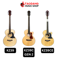รับส่วนลดสูงสุด 3000.- Kazuki KZ39C GEN 2 KZ39CE กีต้าร์โปร่ง กีต้าร์โปร่งไฟฟ้า Kazuki KZ-39C KZ-