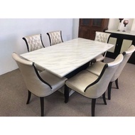 dining table set stone top narra wood