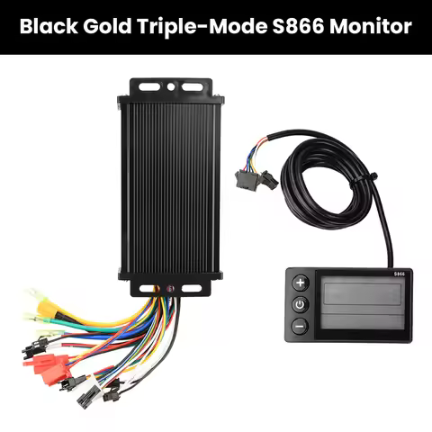 36V/48V/64V 30A Sine Wave Brushless Motor Controller 750-1500W 3-Mode Driver for E-Bike with LCD Dis
