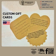 Customised Gift Card| Wish Card | Wish Notes