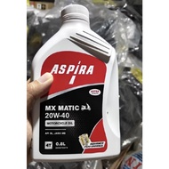 MESIN ASPIRA MOTORCYCLE ENGINE OIL SX MATIC 11-10W40SX 0.8L SYNTHETIC. 100% ORIGINAL ASTRA ASPIRA