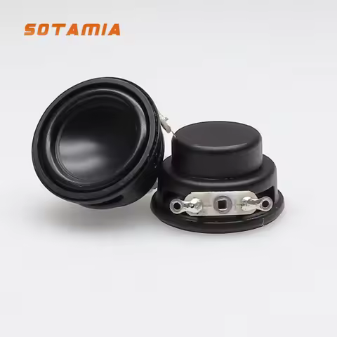 SOTAMIA 2Pcs 1 Inch Full Range Speaker Audio 27mm 4 Ohm 3W HIFI Aluminum Cap Mini Speaker DIY Small 