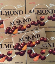 Lotte Almond Choco Ball 46g each x 10pcs (1 BOX) Korean Chocolate Snack Almond