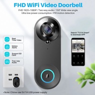 Smart Door Viewer Camera 1080P WiFi Video Intercom Door Bell Camera Two-Way Audio Works With Alexa Echo Show Google Home